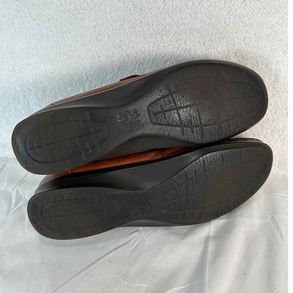 SAS Mens Brown Leather Adjustable Strap Fisherman Sandals Shoes - Picture 10 of 14